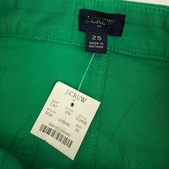 J.CREW High-Rise Wide-Leg Cropped Pant 25 Dublin Green NWD B90 - Picture 6 of 7